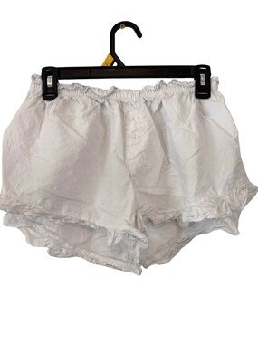 3/$20 Colsie White Ruffle-Trim Elastic Waist Shorts